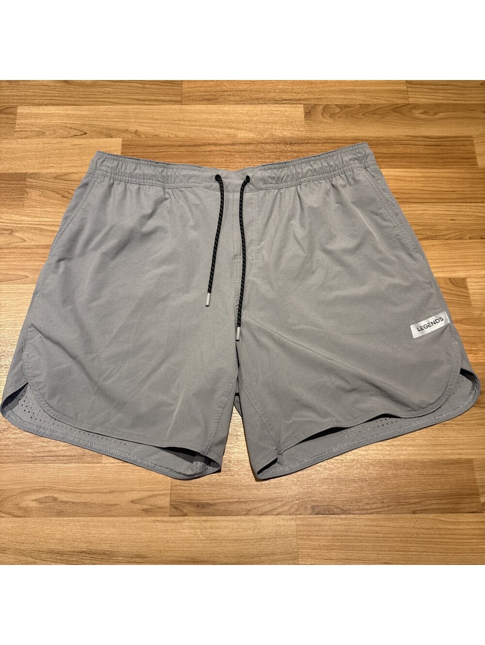 Legends Luka Shorts Mens Medium Gray Training Lift Workout Gym 7 Inch Inseam